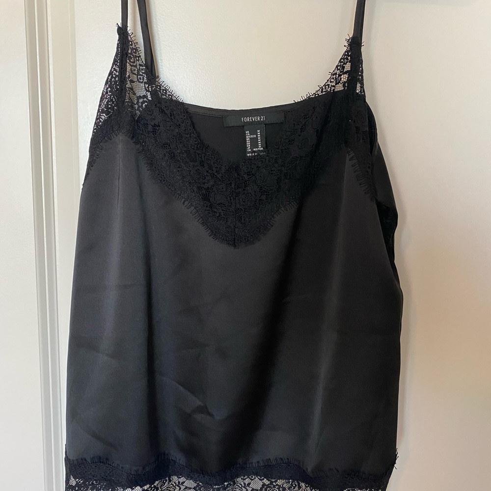 Lace Satin Tank! Super cute